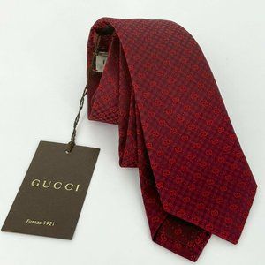 🚫SOLD🚫Brand New Authentic Men’s Gucci GG Print Silk Blend Tie With Tags